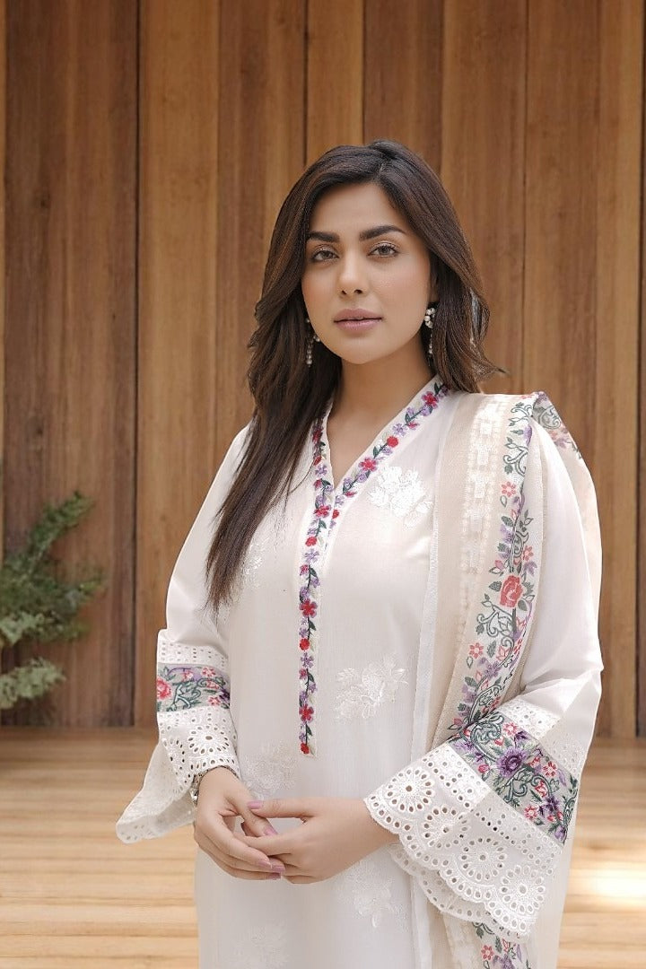 Noorani Grace | 3-Piece Cotton Suit - Grace Stitch 