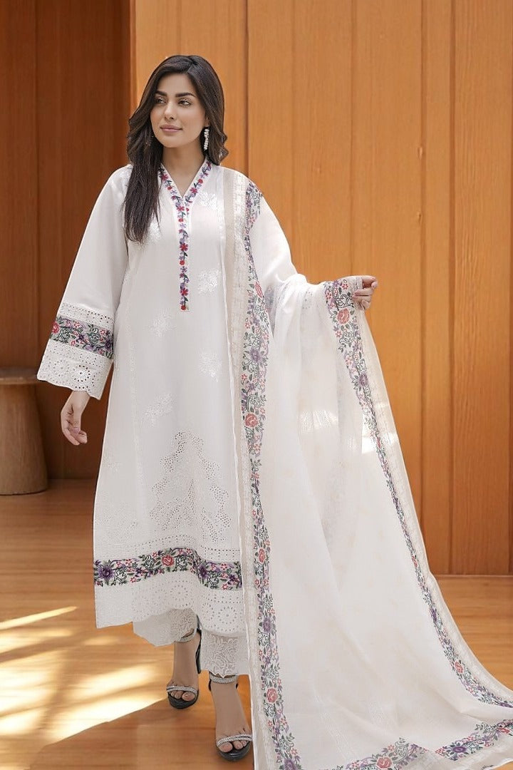 Noorani Grace | 3-Piece Cotton Suit - Grace Stitch 