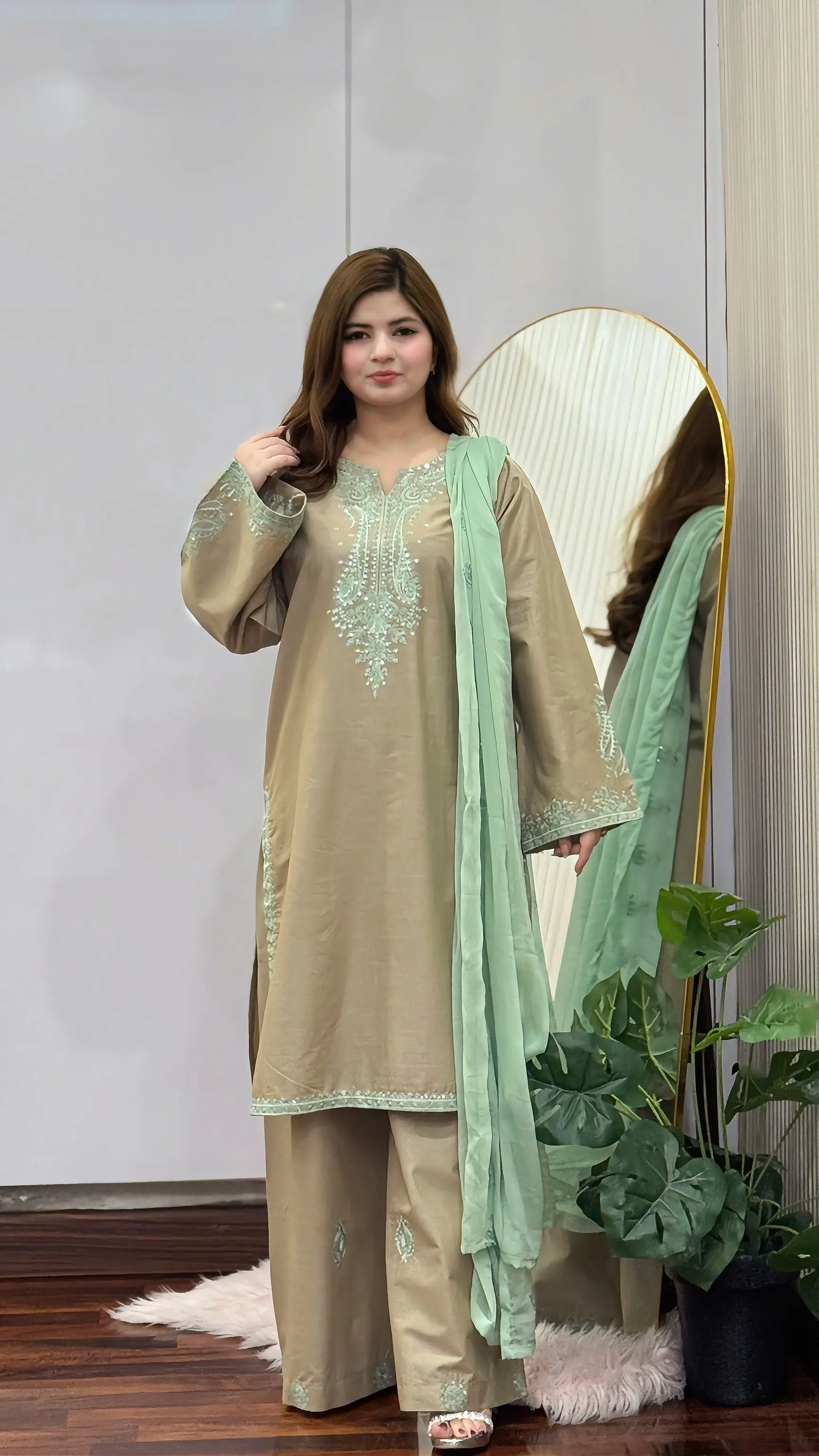 Beige Bloom 3PC - Grace Stitch 