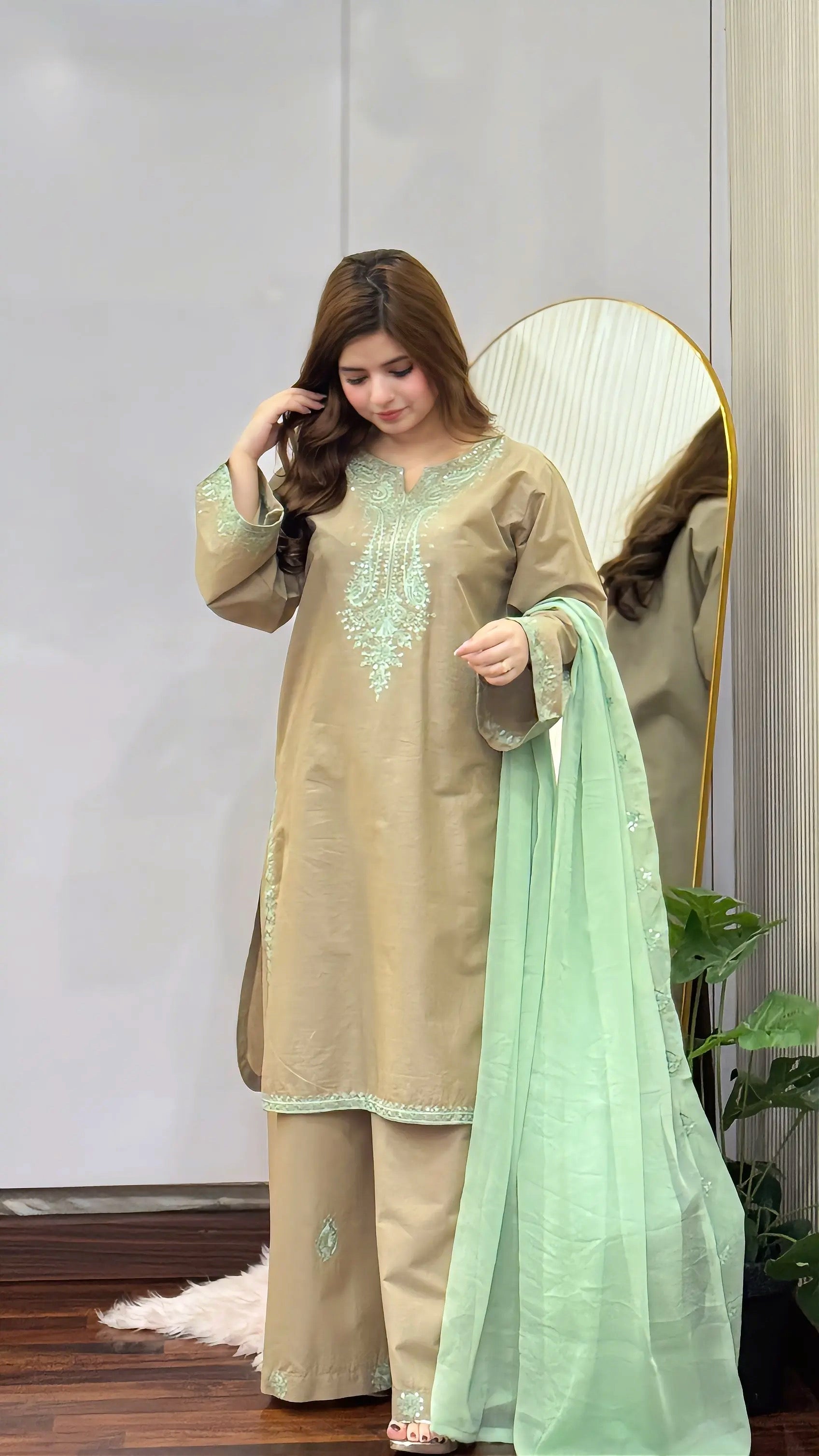 Beige Bloom 3PC - Grace Stitch 