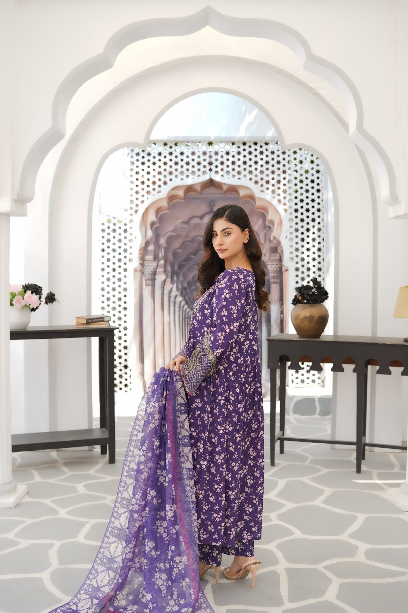 Saheli – Purple Maxi Dress - Grace Stitch 
